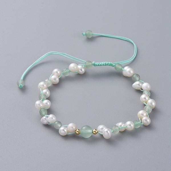 PandaHall Braided Beads Bracelets, with Natural Cultured Freshwater Pearl Beads, Natural Green Aventurine, Brass Beads and Nylon Thread, 2...
PandaHall Braided Beads Bracelets, with Natural Cultured Freshwater Pearl Beads, Natural Green Aventurine, Brass Beads and Nylon Thread, 2...