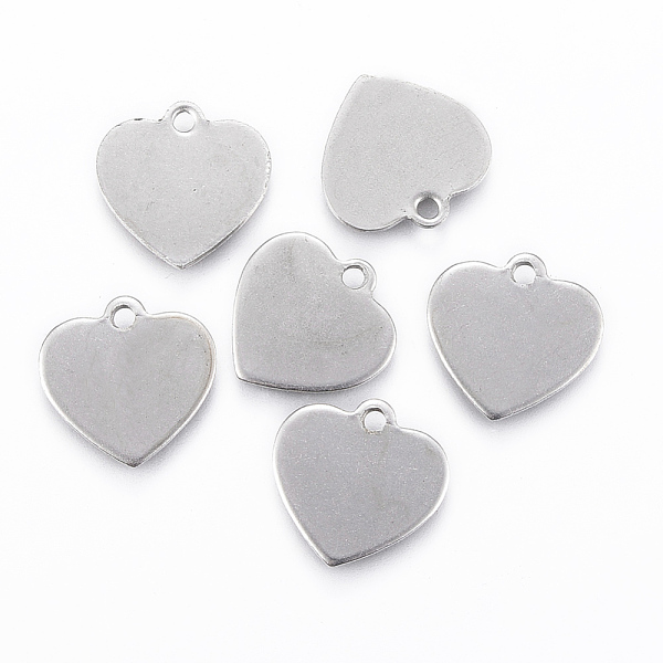 PandaHall 201 Stainless Steel Charms, Stamping Blank Tag, Heart, Stainless Steel Color, 13x13x0.8mm, Hole: 1.2mm 201 Stainless Steel Heart
PandaHall 201 Stainless Steel Charms, Stamping Blank Tag, Heart, Stainless Steel Color, 13x13x0.8mm, Hole: 1.2mm 201 Stainless Steel Heart