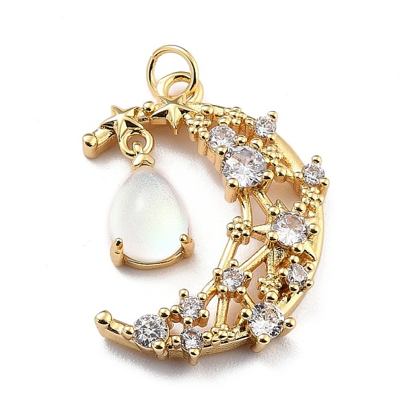 PandaHall Brass Micro Pave Cubic Zirconia Pendants, with Glitter Powder Glass & Jump Ring, Long-Lasting Plated, Real 18K Gold Plated, Moon &..., White
PandaHall Brass Micro Pave Cubic Zirconia Pendants, with Glitter Powder Glass & Jump Ring, Long-Lasting Plated, Real 18K Gold Plated, Moon &..., White