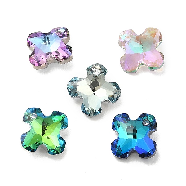 PandaHall Electroplated Glass Pendants, Back Plated, Faceted, Clover Charms, Mixed Color, 14x14x6mm, Hole: 1.2mm Glass Clover Multicolor
PandaHall Electroplated Glass Pendants, Back Plated, Faceted, Clover Charms, Mixed Color, 14x14x6mm, Hole: 1.2mm Glass Clover Multicolor