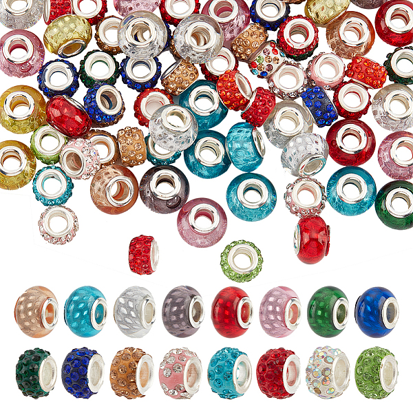 PandaHall 100 Pcs 5mm Large Hole European Beads, Polymer Clay Rhinestone Beads Rondelle Spacer Beads Resin European Beads Charms with..., Multicolor
PandaHall 100 Pcs 5mm Large Hole European Beads, Polymer Clay Rhinestone Beads Rondelle Spacer Beads Resin European Beads Charms with..., Multicolor
