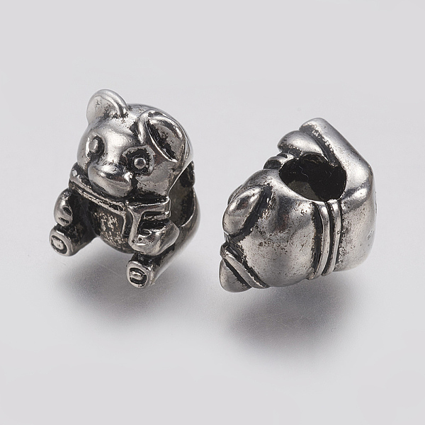 PandaHall Ion Plating(IP) 304 Stainless Steel European Beads, Bear, Large Hole Beads, Antique Silver, 14x10.5x10mm, Hole: 5mm 304 Stainless...
PandaHall Ion Plating(IP) 304 Stainless Steel European Beads, Bear, Large Hole Beads, Antique Silver, 14x10.5x10mm, Hole: 5mm 304 Stainless...