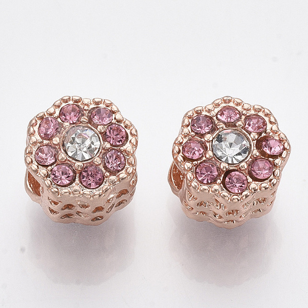 PandaHall Alloy European Beads, Large Hole Beads, Column with Heart, Flower, Light Rose, 12x11.5mm, Hole: 5mm Alloy+Rhinestone Flower Pink
PandaHall Alloy European Beads, Large Hole Beads, Column with Heart, Flower, Light Rose, 12x11.5mm, Hole: 5mm Alloy+Rhinestone Flower Pink