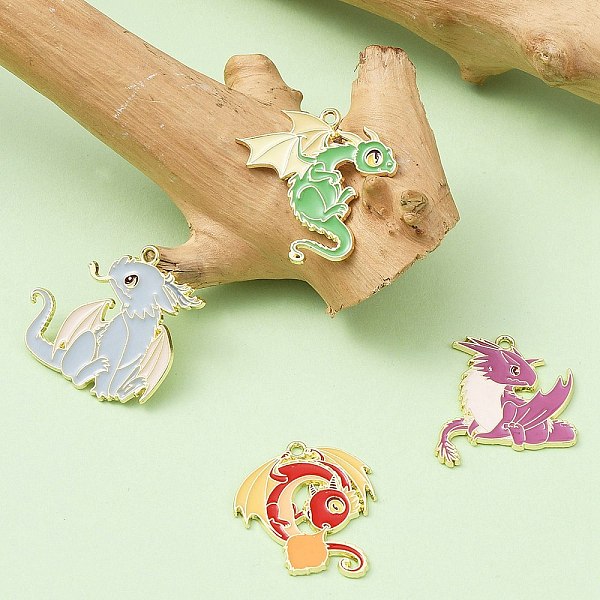 PandaHall 4Pcs 4 Style Alloy Enamel Pendants, Light Gold, Dragon Charm, Mixed Color, 29~30x25~32x1~1.5mm, Hole: 2mm, 1pcs/style Alloy+Enamel..., Multicolor
PandaHall 4Pcs 4 Style Alloy Enamel Pendants, Light Gold, Dragon Charm, Mixed Color, 29~30x25~32x1~1.5mm, Hole: 2mm, 1pcs/style Alloy+Enamel..., Multicolor