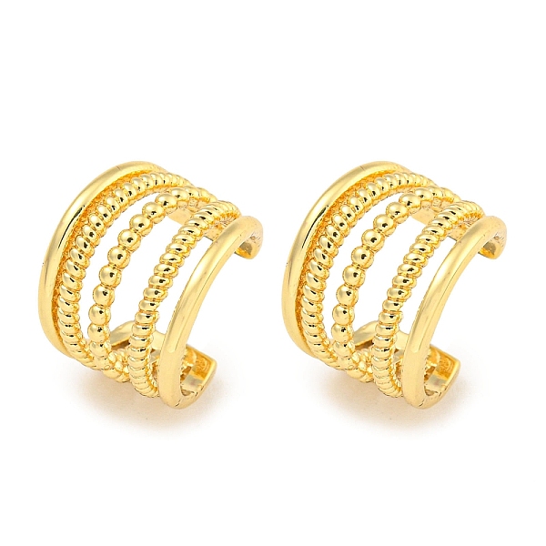 PandaHall Brass Cuff Earrings, Multilayer Earrings, Real 18K Gold Plated, 13x10mm Brass Ring
PandaHall Brass Cuff Earrings, Multilayer Earrings, Real 18K Gold Plated, 13x10mm Brass Ring
