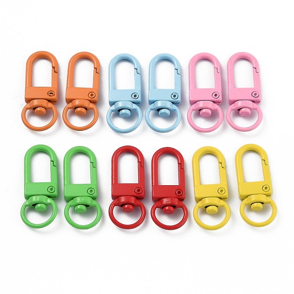 PandaHall Zinc Alloy Baking Paint Swivel Snap Hooks Clasps, Mixed Color, 33.5x13.5x5.5mm, Hole: 9mm Alloy Multicolor
PandaHall Zinc Alloy Baking Paint Swivel Snap Hooks Clasps, Mixed Color, 33.5x13.5x5.5mm, Hole: 9mm Alloy Multicolor