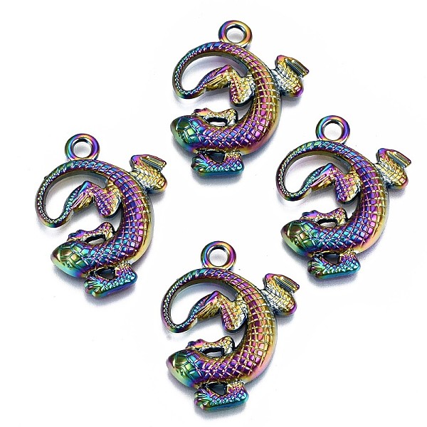 PandaHall Alloy Pendants, Cadmium Free & Lead Free, Gecko Shape, Rainbow Color, 30.5x24x4mm, Hole: 3mm Alloy Other Animal
PandaHall Alloy Pendants, Cadmium Free & Lead Free, Gecko Shape, Rainbow Color, 30.5x24x4mm, Hole: 3mm Alloy Other Animal