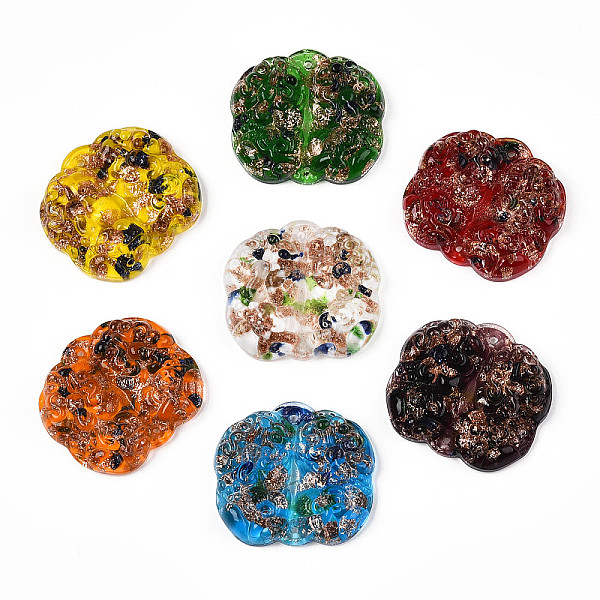 PandaHall Handmade Gold Sand Lampwork Links Connectors, Auspicious Clouds, Mixed Color, 45x41x10mm, Hole: 2mm Lampwork Cloud Multicolor
PandaHall Handmade Gold Sand Lampwork Links Connectors, Auspicious Clouds, Mixed Color, 45x41x10mm, Hole: 2mm Lampwork Cloud Multicolor