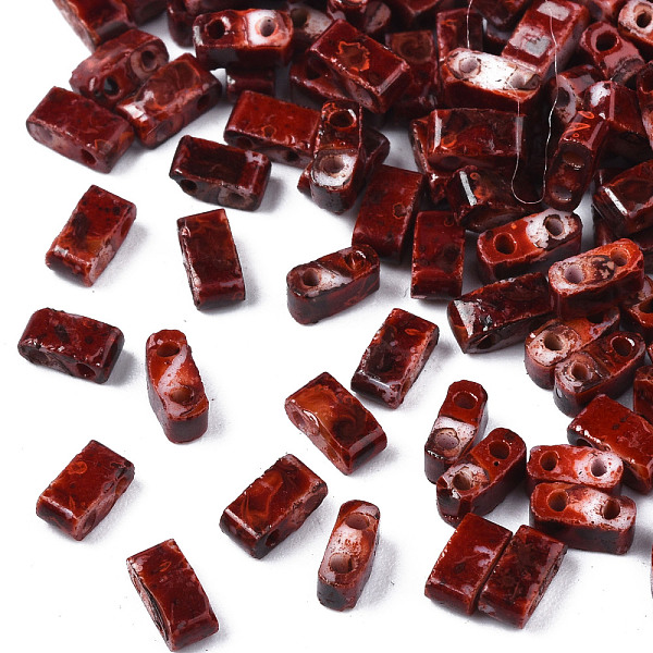 PandaHall 2-Hole Opaque Glass Seed Beads, Antique Style, Rectangle, Dark Red, 4.5~5.5x2~2.5x2mm, Hole: 0.5~0.8mm Glass Rectangle
PandaHall 2-Hole Opaque Glass Seed Beads, Antique Style, Rectangle, Dark Red, 4.5~5.5x2~2.5x2mm, Hole: 0.5~0.8mm Glass Rectangle
