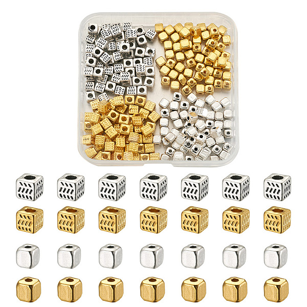 PandaHall Yilisi 240Pcs 4 Style Tibetan Style Alloy Spacer Beads, Lead Free & Cadmium Free, Mixed Color, 60pcs/style Alloy Cube
PandaHall Yilisi 240Pcs 4 Style Tibetan Style Alloy Spacer Beads, Lead Free & Cadmium Free, Mixed Color, 60pcs/style Alloy Cube