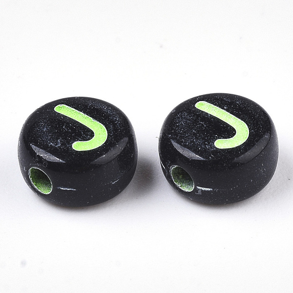 PandaHall Opaque Black Acrylic Beads, Horizontal Hole, Flat Round with Mixed Color Letter, Letter.J, 7x4mm, Hole: 1.6mm, about 3600pcs/500g..., Multicolor
PandaHall Opaque Black Acrylic Beads, Horizontal Hole, Flat Round with Mixed Color Letter, Letter.J, 7x4mm, Hole: 1.6mm, about 3600pcs/500g..., Multicolor