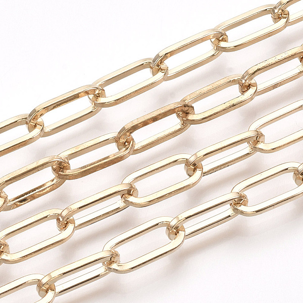 PandaHall Unwelded Iron Paperclip Chains, Flat Oval, Drawn Elongated Cable Chains, with Spool, Light Gold, 12.5x6x1.2mm, about 82.02 Feet...
PandaHall Unwelded Iron Paperclip Chains, Flat Oval, Drawn Elongated Cable Chains, with Spool, Light Gold, 12.5x6x1.2mm, about 82.02 Feet...
