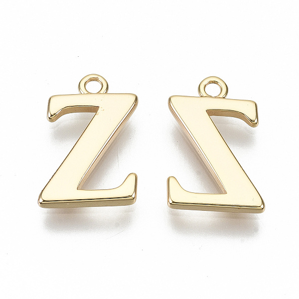 PandaHall Brass Charms, Nickel Free, Letter, Real 18K Gold Plated, Letter.Z, Z: 13.5x9x1mm, Hole: 1.2mm Brass Letter Z
PandaHall Brass Charms, Nickel Free, Letter, Real 18K Gold Plated, Letter.Z, Z: 13.5x9x1mm, Hole: 1.2mm Brass Letter Z