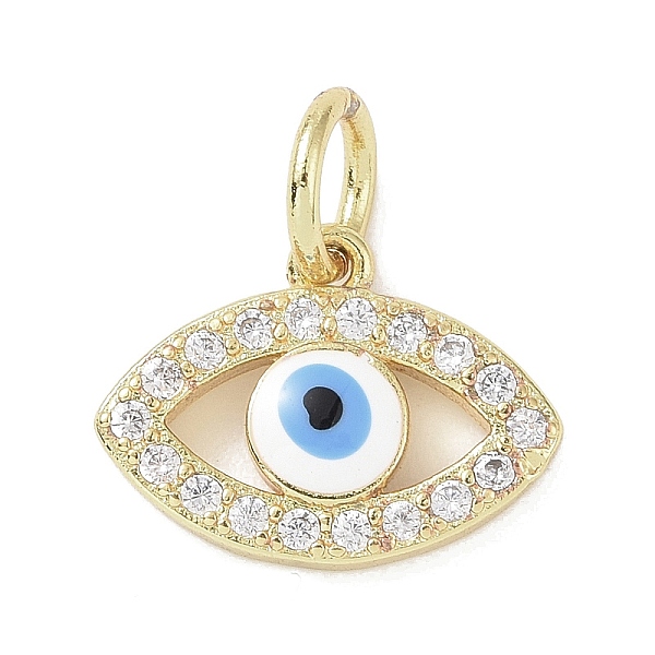 PandaHall Real 18K Gold Plated Brass Micro Pave Cubic Zirconia Charms, with Enamel and Jump Ring, Evil Eye Charms, White, 10.5x14.5x2.5mm...
PandaHall Real 18K Gold Plated Brass Micro Pave Cubic Zirconia Charms, with Enamel and Jump Ring, Evil Eye Charms, White, 10.5x14.5x2.5mm...