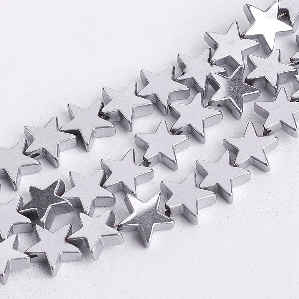 PandaHall Non-magnetic Synthetic Hematite Beads Strands, Grade A, Star, Platinum Plated, 8x8x2mm, Hole: 1mm, 70pcs/strand, 15.5 inch...
PandaHall Non-magnetic Synthetic Hematite Beads Strands, Grade A, Star, Platinum Plated, 8x8x2mm, Hole: 1mm, 70pcs/strand, 15.5 inch...