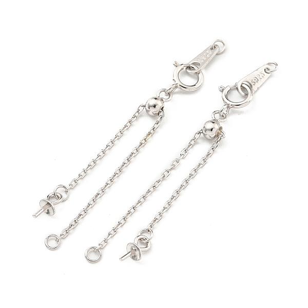 PandaHall Rhodium Plated 925 Sterling Silver Chain Extender, Real Platinum Plated, 45mm Sterling Silver
PandaHall Rhodium Plated 925 Sterling Silver Chain Extender, Real Platinum Plated, 45mm Sterling Silver