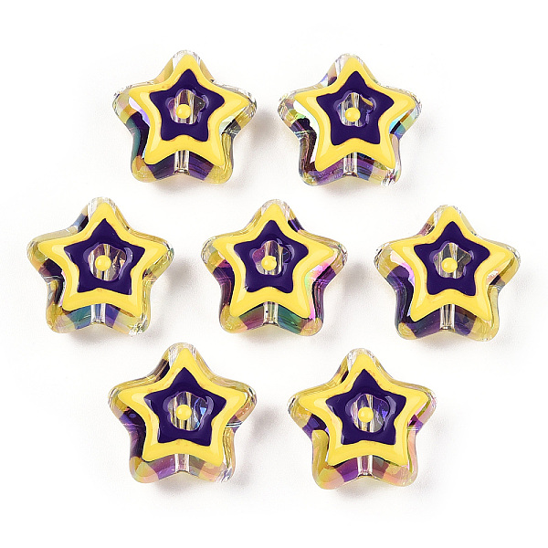 PandaHall UV Plating Rainbow Iridescent Acrylic Beads, with Enamel, Star, Yellow, 19x20x9mm, Hole: 2mm Acrylic Star Yellow
PandaHall UV Plating Rainbow Iridescent Acrylic Beads, with Enamel, Star, Yellow, 19x20x9mm, Hole: 2mm Acrylic Star Yellow