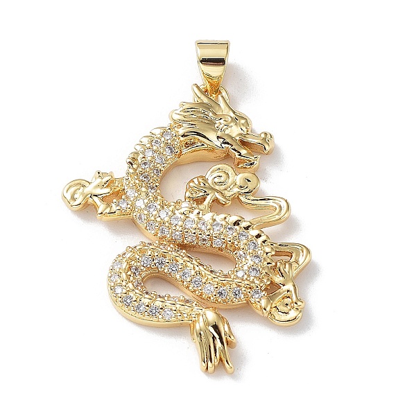 PandaHall Rack Plating Brass Micro Pave Cubic Zirconia Pendants, Cadmium Free & Lead Free, Long-Lasting Plated, Dragon, Golden, 31x22x4mm..., Clear
PandaHall Rack Plating Brass Micro Pave Cubic Zirconia Pendants, Cadmium Free & Lead Free, Long-Lasting Plated, Dragon, Golden, 31x22x4mm..., Clear