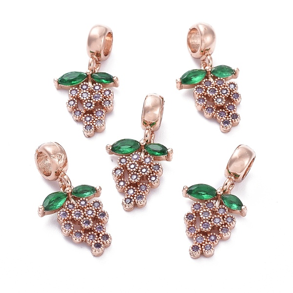 PandaHall Brass Micro Pave Cubic Zirconia European Dangle Charms, Large Hole Pendants, with Tube Bails, Grape, Colorful, Rose Gold, 24mm...
PandaHall Brass Micro Pave Cubic Zirconia European Dangle Charms, Large Hole Pendants, with Tube Bails, Grape, Colorful, Rose Gold, 24mm...