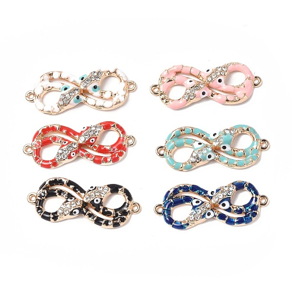PandaHall Alloy Enamel Connector Charms, Snake Infinity Links, with Crystal Rhinestone, Golden, Mixed Color, 13x33x4mm, Hole: 1.2mm Alloy..., Multicolor
PandaHall Alloy Enamel Connector Charms, Snake Infinity Links, with Crystal Rhinestone, Golden, Mixed Color, 13x33x4mm, Hole: 1.2mm Alloy..., Multicolor