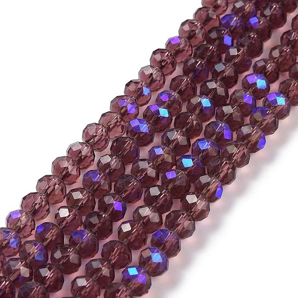PandaHall Electroplate Glass Beads Strands, Half Rainbow Plated, Faceted, Rondelle, Purple, 3x2mm, Hole: 0.8mm, about 145~150pcs/strand...
PandaHall Electroplate Glass Beads Strands, Half Rainbow Plated, Faceted, Rondelle, Purple, 3x2mm, Hole: 0.8mm, about 145~150pcs/strand...