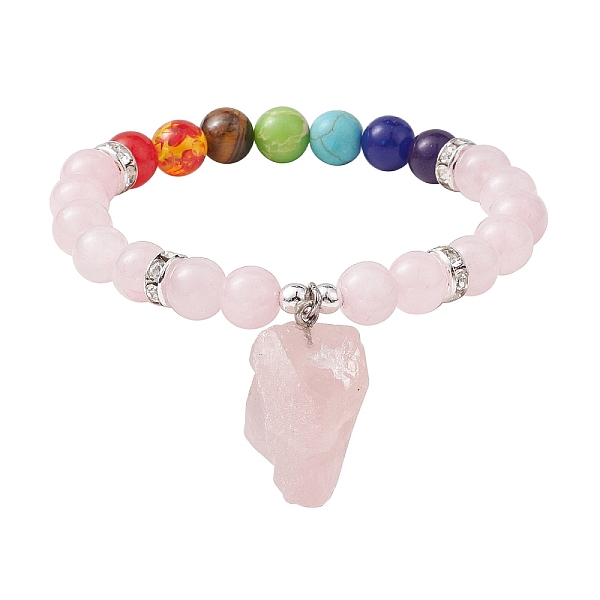 PandaHall Raw Rough Natural Rose Quartz Charm Bracelets, Chakra 8mm Round Gems Beaded Stretch Bracelets for Women Men, Inner Diameter: 2-1/2...
PandaHall Raw Rough Natural Rose Quartz Charm Bracelets, Chakra 8mm Round Gems Beaded Stretch Bracelets for Women Men, Inner Diameter: 2-1/2...
