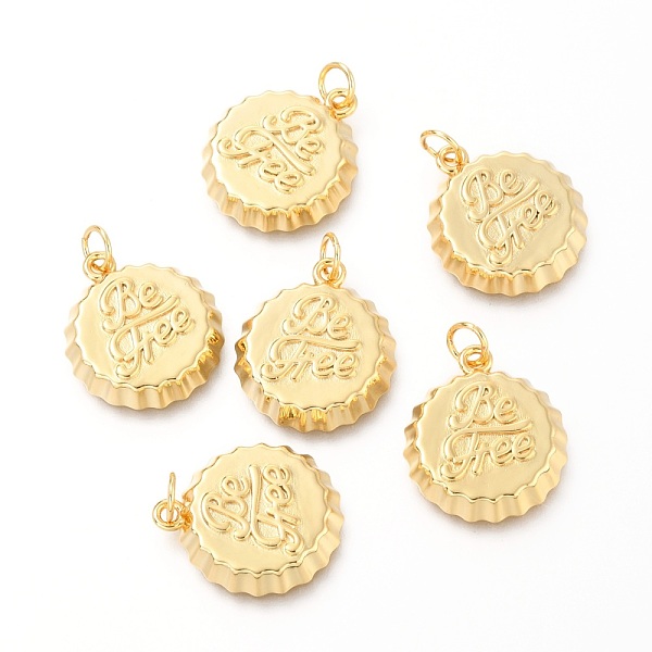 PandaHall Brass Pendants, Bottle Cap, Real 18K Gold Plated, 19x16x3mm, Hole: 3.4mm Brass Others
PandaHall Brass Pendants, Bottle Cap, Real 18K Gold Plated, 19x16x3mm, Hole: 3.4mm Brass Others