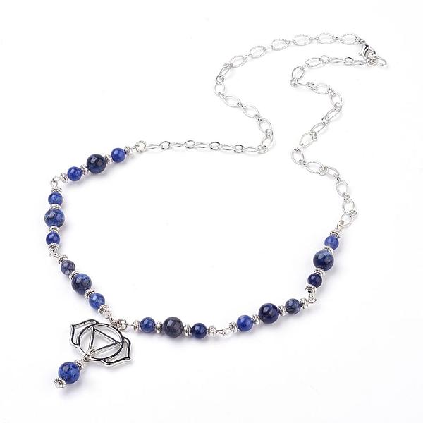 PandaHall Natural Sodalite Pendant Necklaces, with Alloy Findings, 24.4 inch(62cm) Sodalite
PandaHall Natural Sodalite Pendant Necklaces, with Alloy Findings, 24.4 inch(62cm) Sodalite