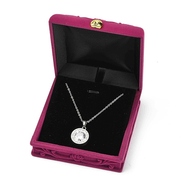 PandaHall Rose Flower Pattern Velvet Jewelry Set Boxes, Necklaces & Earrings Boxes, with Cloth and Plastic, Rectangle, Medium Violet Red...
PandaHall Rose Flower Pattern Velvet Jewelry Set Boxes, Necklaces & Earrings Boxes, with Cloth and Plastic, Rectangle, Medium Violet Red...