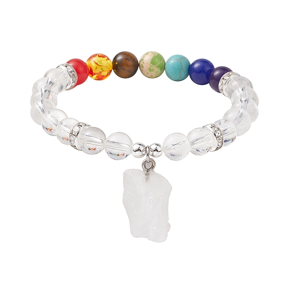 PandaHall Raw Rough Natural Quartz Crystal Charm Bracelets, Chakra 8mm Round Rock Crystal Beaded Stretch Bracelets for Women Men, Inner...
PandaHall Raw Rough Natural Quartz Crystal Charm Bracelets, Chakra 8mm Round Rock Crystal Beaded Stretch Bracelets for Women Men, Inner...