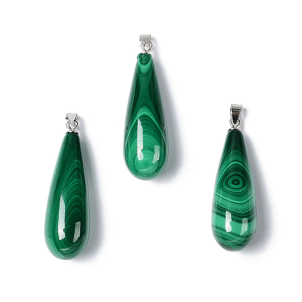 PandaHall Natural Malachite Pendants, Teardrop Charms, with Silver Plated 925 Sterling Snap on Bails, 32x10mm, Hole: 2.5x3.3mm Malachite...
PandaHall Natural Malachite Pendants, Teardrop Charms, with Silver Plated 925 Sterling Snap on Bails, 32x10mm, Hole: 2.5x3.3mm Malachite...