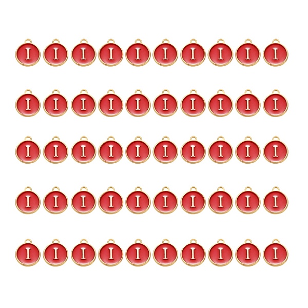 PandaHall Golden Plated Alloy Charms, with Enamel, Enamelled Sequins, Flat Round, Red, Letter.I, 14x12x2mm, Hole: 1.5mm, 50pcs/Box...
PandaHall Golden Plated Alloy Charms, with Enamel, Enamelled Sequins, Flat Round, Red, Letter.I, 14x12x2mm, Hole: 1.5mm, 50pcs/Box...