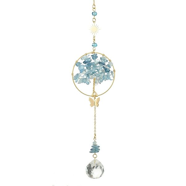 PandaHall Brass Cable Chains Pendant Decorations, Natural & Synthetic Gemstones and Glass Pendants, for Home Decorations, 310mm Aquamarine
PandaHall Brass Cable Chains Pendant Decorations, Natural & Synthetic Gemstones and Glass Pendants, for Home Decorations, 310mm Aquamarine