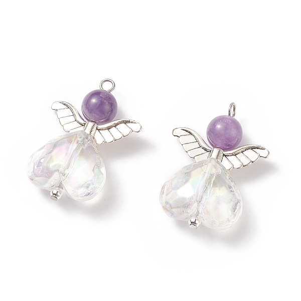 PandaHall Natural Amethyst AB Color Acrylic Pendants, Angel Charm, with Alloy & Brass & 304 Stainless Steel Findings, Mixed Color...
PandaHall Natural Amethyst AB Color Acrylic Pendants, Angel Charm, with Alloy & Brass & 304 Stainless Steel Findings, Mixed Color...
