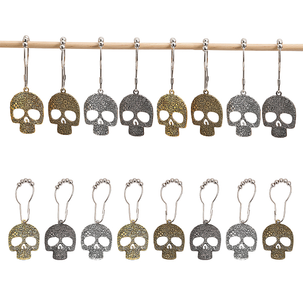 PandaHall CHGCRAFT 4 Sets Skull Shower Curtain Hooks, with Iron Curtain Rings, for Bathroom Decoration, Mixed Color, 140mm, 4pcs/set Iron...
PandaHall CHGCRAFT 4 Sets Skull Shower Curtain Hooks, with Iron Curtain Rings, for Bathroom Decoration, Mixed Color, 140mm, 4pcs/set Iron...
