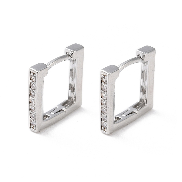 PandaHall Brass Micro Pave Cubic Zirconia Hoop Earrings, Square, Real Platinum Plated, 11.5x2mm Cubic Zirconia Square Clear
PandaHall Brass Micro Pave Cubic Zirconia Hoop Earrings, Square, Real Platinum Plated, 11.5x2mm Cubic Zirconia Square Clear