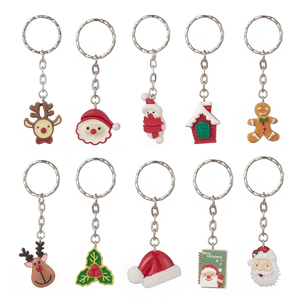 PandaHall Christmas Theme Resin Pendant Keychain, with Iron Keychain Clasp, Mixed Shapes, Mixed Color, 8.2cm, 10pcs/set Resin Mixed Shapes..., Multicolor
PandaHall Christmas Theme Resin Pendant Keychain, with Iron Keychain Clasp, Mixed Shapes, Mixed Color, 8.2cm, 10pcs/set Resin Mixed Shapes..., Multicolor