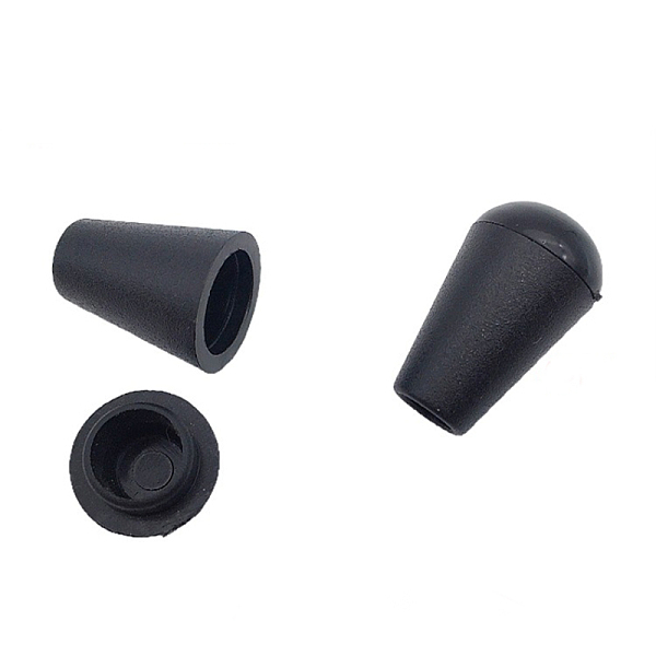 PandaHall Plastic Cord End, End Cap with Flat Round Plug, Cone, Black, 17x11mm, Hole: 4mm Plastic Black
PandaHall Plastic Cord End, End Cap with Flat Round Plug, Cone, Black, 17x11mm, Hole: 4mm Plastic Black