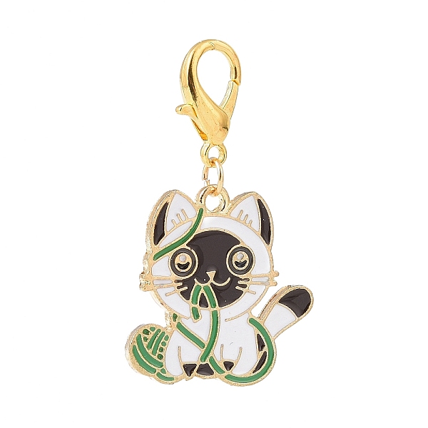 PandaHall Cat with Yarn Ball Alloy Enamel Pendants Decorations, Lobster Clasp Charms, for Keychain, Purse, Backpack Ornament, Golden, White...
PandaHall Cat with Yarn Ball Alloy Enamel Pendants Decorations, Lobster Clasp Charms, for Keychain, Purse, Backpack Ornament, Golden, White...