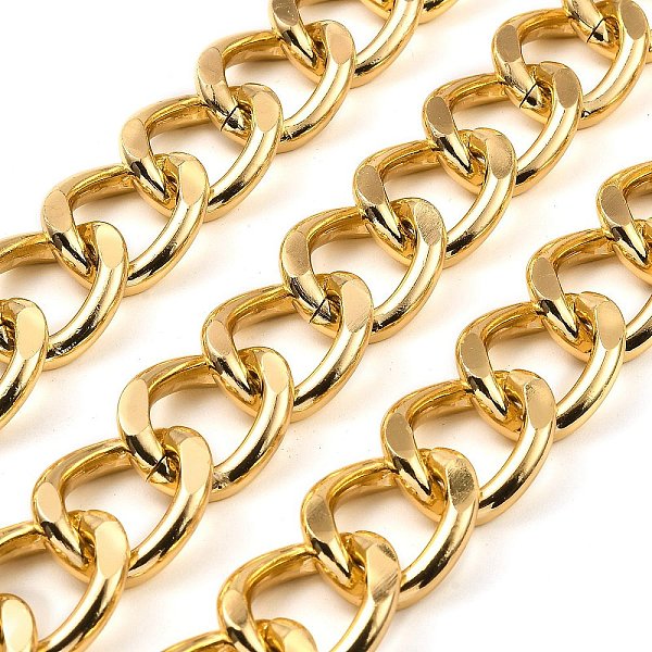 PandaHall Aluminium Curb Chains, Unwelded, with Spool, Golden, 22.5x18.5x3.8mm, about 16.40 Feet(5m)/Roll Aluminum
PandaHall Aluminium Curb Chains, Unwelded, with Spool, Golden, 22.5x18.5x3.8mm, about 16.40 Feet(5m)/Roll Aluminum