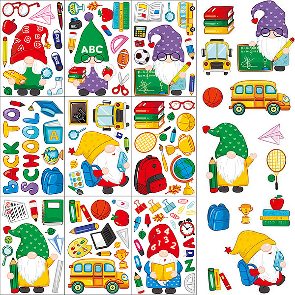 PandaHall PVC Static Cling Window Decorations, Decoration Accessorie, Gnome, 300x199x0.2mm, 9 sheets/set Plastic Gnome
PandaHall PVC Static Cling Window Decorations, Decoration Accessorie, Gnome, 300x199x0.2mm, 9 sheets/set Plastic Gnome