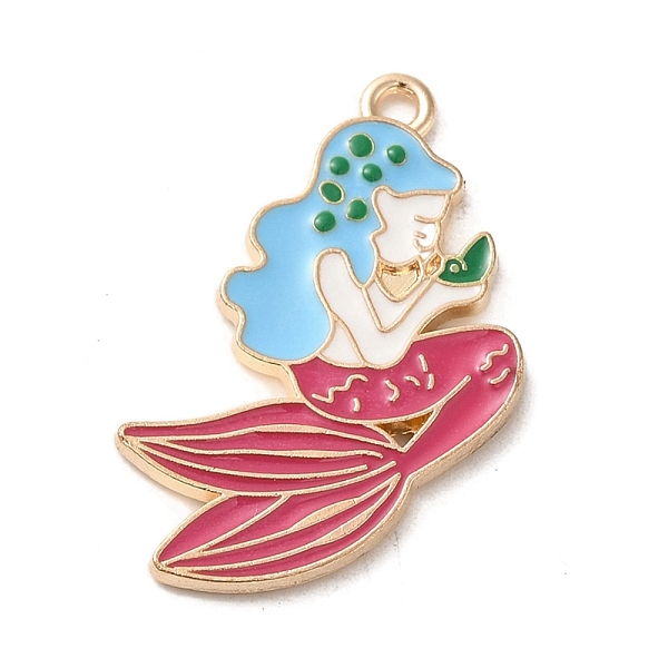PandaHall Alloy Enamel Pendants, Light Gold, Mermaid Charm, Camellia, 30x20x2mm, Hole: 1.8mm Alloy+Enamel Mermaid Pink
PandaHall Alloy Enamel Pendants, Light Gold, Mermaid Charm, Camellia, 30x20x2mm, Hole: 1.8mm Alloy+Enamel Mermaid Pink