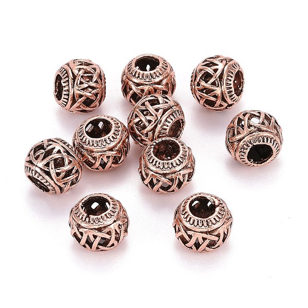 PandaHall Alloy European Beads, Rondelle, Large Hole Beads, Cadmium Free & Nickel Free & Lead Free, Red Copper, 10.5x9mm, Hole: 5mm Alloy...
PandaHall Alloy European Beads, Rondelle, Large Hole Beads, Cadmium Free & Nickel Free & Lead Free, Red Copper, 10.5x9mm, Hole: 5mm Alloy...