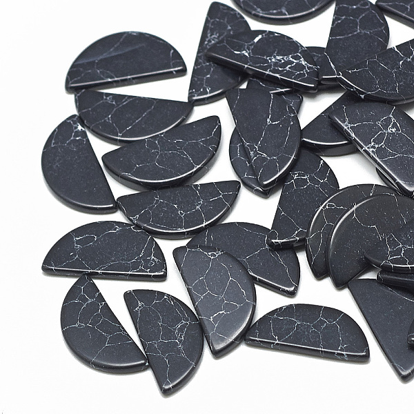 PandaHall Synthetic Turquoise Cabochons, Dyed, Semicircle, Black, 10x5x1.5mm Synthetic Turquoise Others Black
PandaHall Synthetic Turquoise Cabochons, Dyed, Semicircle, Black, 10x5x1.5mm Synthetic Turquoise Others Black