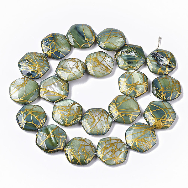 PandaHall Drawbench Freshwater Shell Beads Strands, Dyed, Hexagon, Medium Sea Green, 18~20x17.5~18.5x3.5~5.5mm, Hole: 1mm, about...
PandaHall Drawbench Freshwater Shell Beads Strands, Dyed, Hexagon, Medium Sea Green, 18~20x17.5~18.5x3.5~5.5mm, Hole: 1mm, about...