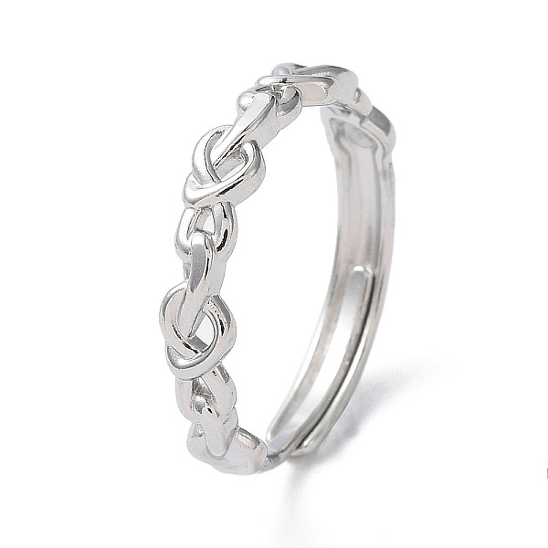 PandaHall 304 Stainless Steel Hollow Infinity Adjustable Rings, Stainless Steel Color, Inner Diameter: 18mm 304 Stainless Steel Ring
PandaHall 304 Stainless Steel Hollow Infinity Adjustable Rings, Stainless Steel Color, Inner Diameter: 18mm 304 Stainless Steel Ring