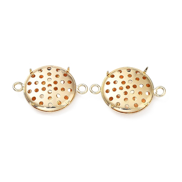 PandaHall Brass Cabochon Connector Settings, Long-Lasting Plated, Real 18K Gold Plated, 17x24x4mm, Hole: 1.2mm and 2mm Brass Flat Round
PandaHall Brass Cabochon Connector Settings, Long-Lasting Plated, Real 18K Gold Plated, 17x24x4mm, Hole: 1.2mm and 2mm Brass Flat Round