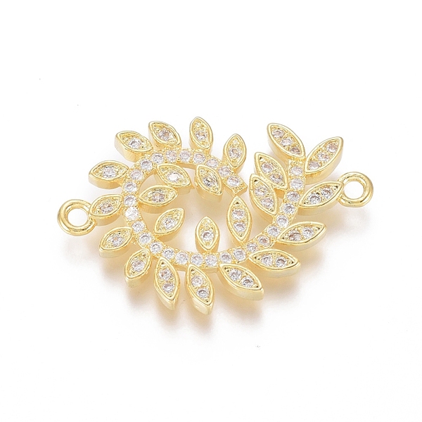 PandaHall Brass Micro Pave Clear Cubic Zirconia Links connectors, Leafy Branches, Golden, 19x28x2mm, Hole: 1.6mm Brass+Cubic Zirconia Leaf...
PandaHall Brass Micro Pave Clear Cubic Zirconia Links connectors, Leafy Branches, Golden, 19x28x2mm, Hole: 1.6mm Brass+Cubic Zirconia Leaf...