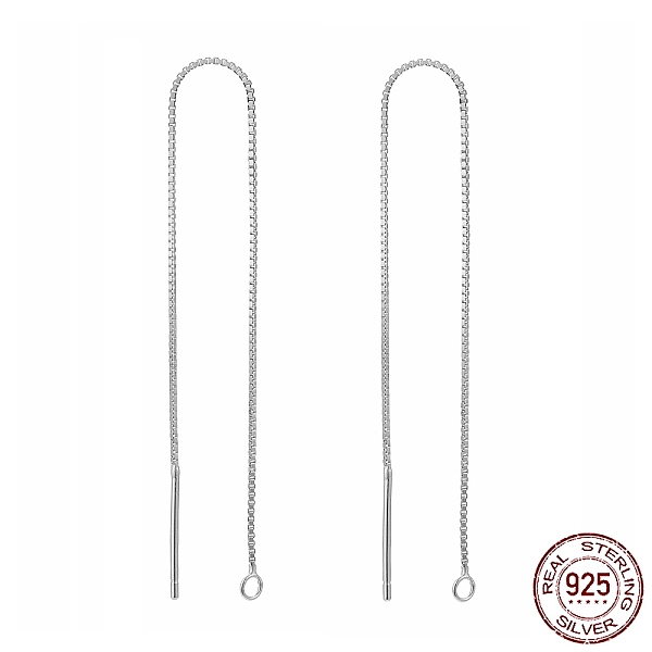 PandaHall Rhodium Plated 925 Sterling Silver Stud Earring Findings, Ear Threads, Box Chains, Platinum, 100x0.65mm, Hole: 1~2mm Sterling...
PandaHall Rhodium Plated 925 Sterling Silver Stud Earring Findings, Ear Threads, Box Chains, Platinum, 100x0.65mm, Hole: 1~2mm Sterling...