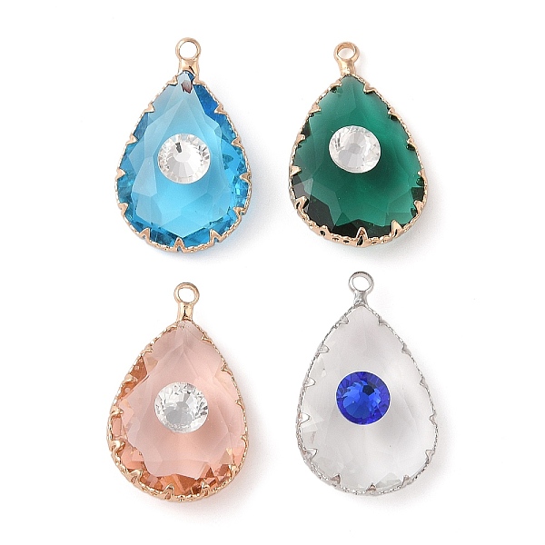 PandaHall Brass with Glass Pendant, Teardrop, Mixed Color, Real 18K Gold Plated, 30x19x10mm, Hole: 2mm Brass+Glass Teardrop Multicolor
PandaHall Brass with Glass Pendant, Teardrop, Mixed Color, Real 18K Gold Plated, 30x19x10mm, Hole: 2mm Brass+Glass Teardrop Multicolor